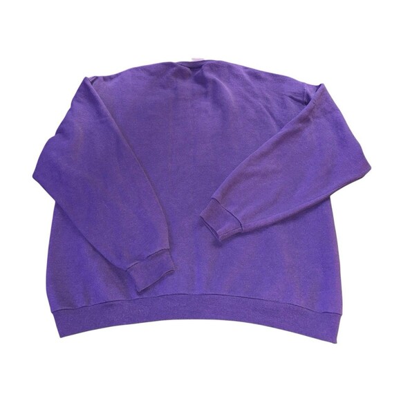 Vintage Jerzees Erie Illusion Purple Embroidered Sweatshirt Size XL - Picture 6 of 7